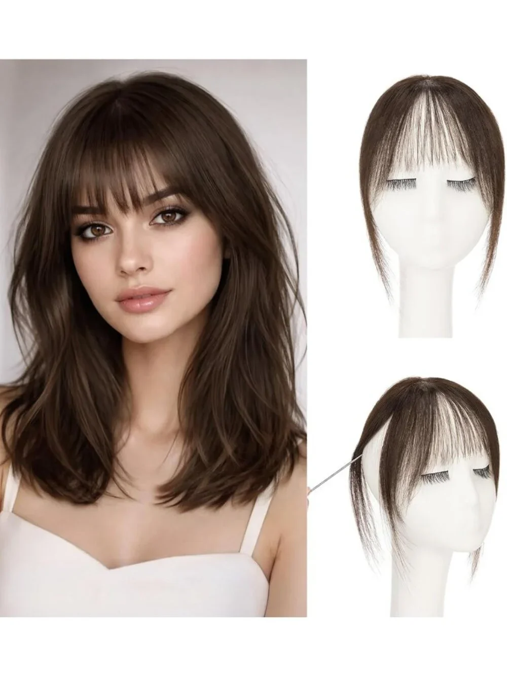Seamless Clip-In Bangs for Natural Look, 10